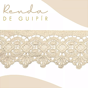 Renda Guipir CHL-162 - 5.0 Cm -  Rolo C/13.7 Metros Cor:Natural