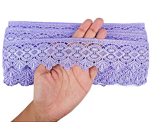 Renda Guipir CHL-162 - 5.0 Cm -  Rolo C/13.7 Metros Cor:Lilas