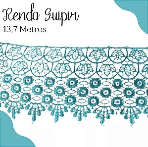 Renda Guipir CHL-185 9.9 Cm -  Rolo C/13.7 Metros Cor:Turquesa-Escuro