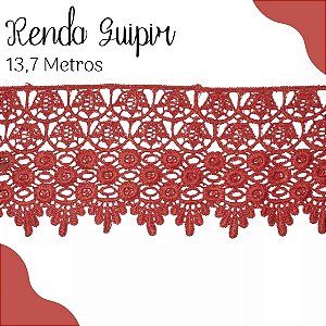 Renda Guipir CHL-185 9.9 Cm -  Rolo C/13.7 Metros Cor:Terra