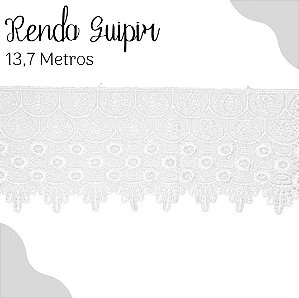 Renda Guipir CHL-185 9.9 Cm -  Rolo C/13.7 Metros Cor:Branco