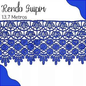 Renda Guipir CHL-185 9.9 Cm -  Rolo C/13.7 Metros Cor:Azul-Royal
