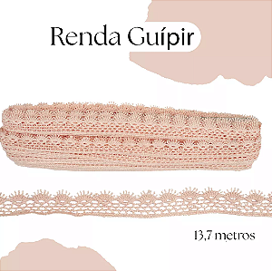 Renda Guipir CHL-428 2.0 Cm -  Rolo C/13.7 Metros Cor:Salmao