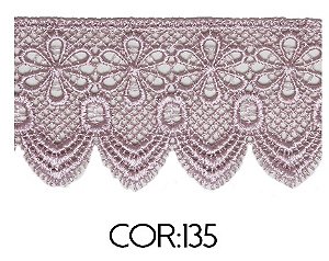 Renda Guipir CHL-133 - 6.0 Cm -  Rolo C/13.7 Metros Cor:Rose