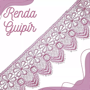 Renda Guipir CHL-133 - 6.0 Cm -  Rolo C/13.7 Metros Cor:Rosa-Candy