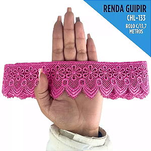 Renda Guipir CHL-133 - 6.0 Cm -  Rolo C/13.7 Metros Cor:Pink