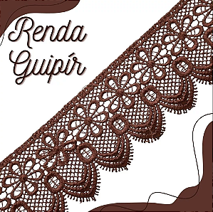 Renda Guipir CHL-133 - 6.0 Cm -  Rolo C/13.7 Metros Cor:Marrom