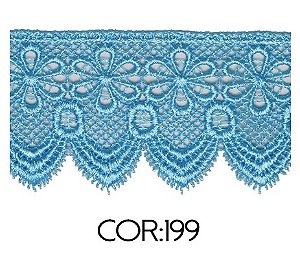 Renda Guipir CHL-133 - 6.0 Cm -  Rolo C/13.7 Metros Cor:Azul-Turquesa