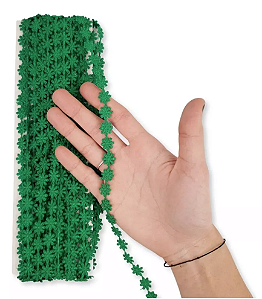 Renda Guipir CHL-207 FLOR 1.0 Cm -  Rolo C/13.7 Metros Cor:Verde-Bandeira