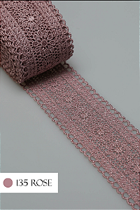 Renda Guipir CHL-419 Entremeio 4.0 Cm - Rolo C/13.7 Metros Cor:Rose