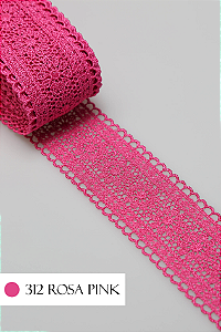 Renda Guipir CHL-419 Entremeio 4.0 Cm - Rolo C/13.7 Metros Cor:Pink