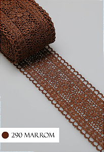 Renda Guipir CHL-419 Entremeio 4.0 Cm - Rolo C/13.7 Metros Cor:Marrom