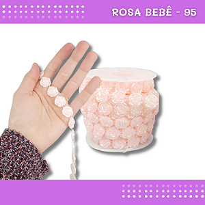 Galão Perolado Aljofre - SPF-41 - Rolo C/10 mts COR:ROSA-BEBE-95