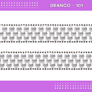 Galão Perolado Aljofre - SPF-48 - Rolo C/05 mts COR:BRANCO-101
