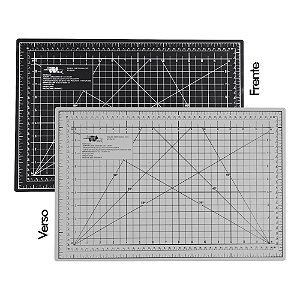 Base De Corte Dupla Face A3 - 30X45Cm - Preto e Cinza Ref: AT-45X30PC