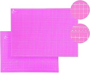 Base De Corte A1 Rosa - 90X60Cm - Patchwork Artesanato Scrapbook Ref: AT-90X60R