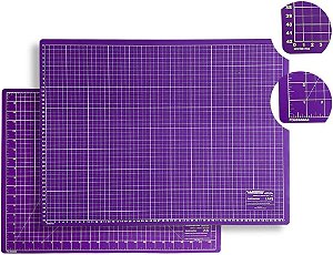 Base De Corte A2 Roxo - 60X45Cm - Patchwork Artesanato Scrapbook Ref: AT-60X45RX