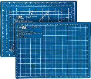 Base De Corte A4 Azul - 22X30Cm - Patchwork Artesanato Scrapbook Ref: AT-22X30AZ