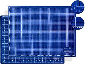 Base De Corte A3 Azul - 30X45Cm - Patchwork Artesanato Scrapbook Ref: AT-45X30AZ