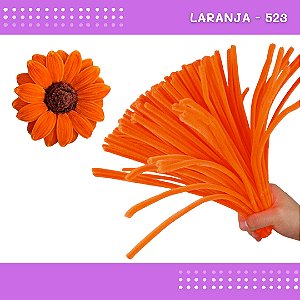 100 Haste de Chenille Limpador de Cachimbo Fios Artesanato 30cm COR:LARANJA-523