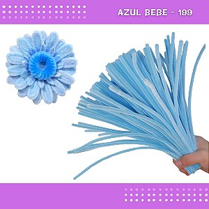 100 Haste de Chenille Limpador de Cachimbo Fios Artesanato 30cm COR:AZUL-BEBE-177