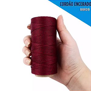 Cordão Encerado P/ Artesanato - 1mm - Rolo C/100 Mts COR:VINHO-CLARO