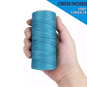Cordão Encerado P/ Artesanato - 1mm - Rolo C/100 Mts COR:VERDE-JADE