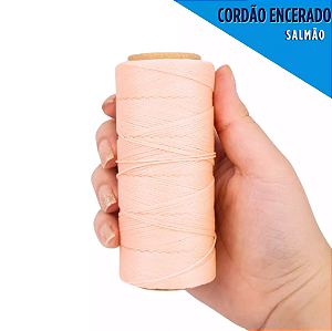 Cordão Encerado P/ Artesanato - 1mm - Rolo C/100 Mts COR:SALMAO