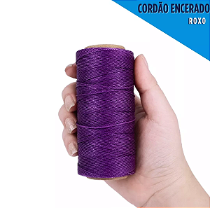 Cordão Encerado P/ Artesanato - 1mm - Rolo C/100 Mts COR:ROXO