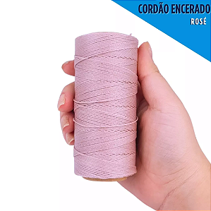 Cordão Encerado P/ Artesanato - 1mm - Rolo C/100 Mts COR:ROSE