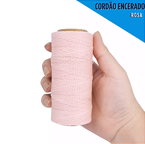 Cordão Encerado P/ Artesanato - 1mm - Rolo C/100 Mts COR:ROSA-BEBE