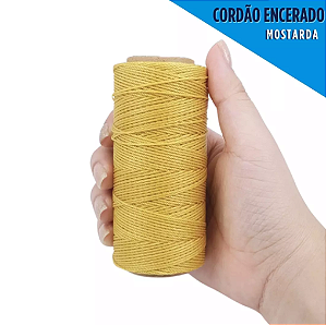 Cordão Encerado P/ Artesanato - 1mm - Rolo C/100 Mts COR:MOSTARDA-CLARO
