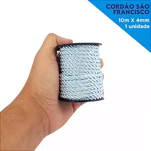 Cordao Sao Francisco - 04mm - Rolo C/10 Metros Cor:AZUL-BEBE-177