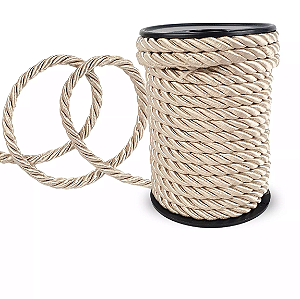 Cordao Sao Francisco - 06mm - Rolo C/10 Metros Cor:BEGE-297