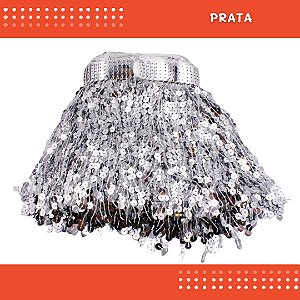 Franja Paetê Lantejoula MOD:01-20cm - Rl C/9.14 Metros PRATA