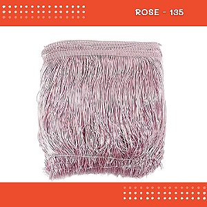 Franja de Tecido Acetinado - 30 cm - Grade de Cores - Rolo C/10 Mts COR:ROSE-135