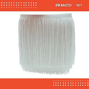 Franja de Tecido Acetinado - 30 cm - Grade de Cores - Rolo C/10 Mts COR:BRANCO-101