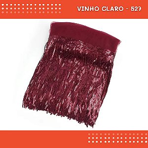 Franja Paetê Lantejoula MOD:02 - 20cm - Rl C/9.14 Metros Cor:VINHO-CLARO-527