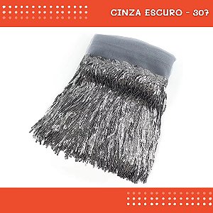 Franja Paetê Lantejoula MOD:02 - 20cm - Rl C/9.14 MetrosCor:CINZA-ESCURO-307