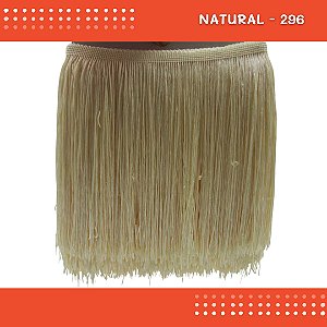 Franja de Tecido Acetinado - 20 cm - Grade de Cores - Rolo C/10 Mts COR:NATURAL-296