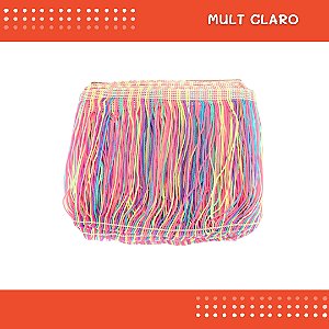 Franja de Tecido Acetinado - 20 cm - Grade de Cores - Rolo C/10 Mts COR:MULT-CLARO