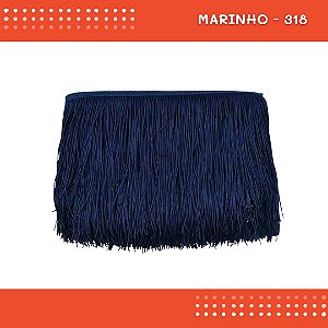 Franja de Tecido Acetinado - 20 cm - Grade de Cores - Rolo C/10 Mts COR:MARINHO-318