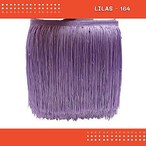 Franja de Tecido Acetinado - 20 cm - Grade de Cores - Rolo C/10 Mts COR:LILAS-164