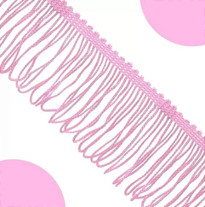 Franja de Tecido Acetinado - 15cm - Grade de Cores - Rolo C/10 Mts COR:ROSA-CANDY-133