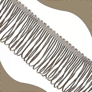 Franja de Tecido Acetinado - 15cm - Grade de Cores - Rolo C/10 Mts COR:BEGE-297