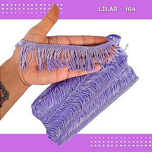 Franja de Tecido Acetinado - 5cm - Grade de Cores - Rolo C/10 Mts COR:LILAS-164