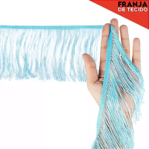 Franja de Tecido Acetinado - 5cm - Grade de Cores - Rolo C/10 Mts COR:AZUL-BEBE-177