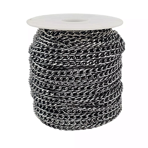 Corrente de Alumínio - Rolo c/40mts Tam: 9x6mm COR:ONIX