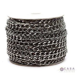 Corrente de Alumínio - Rolo c/25mts Tam: 10x15mm COR:ONIX