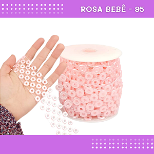 Galão Perolado Aljofre - SPF-58 - Rolo C/5 mts COR:ROSA-BEBE-95